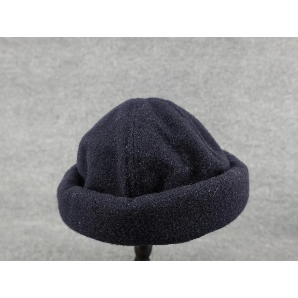 DPC 1921‎ Docker Hat Mens L/XL Navy Blue Brimless Wool Blend Skull Cap